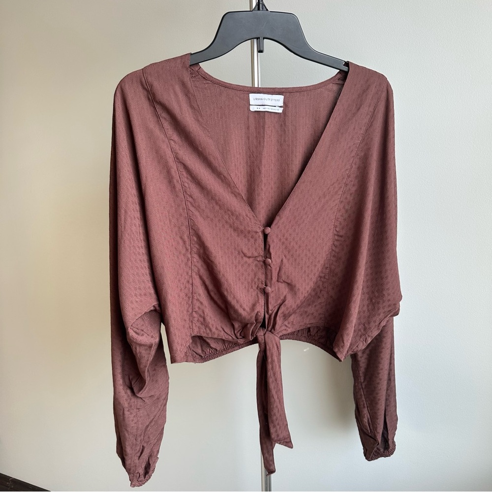 Urban Outfitters brown button up top